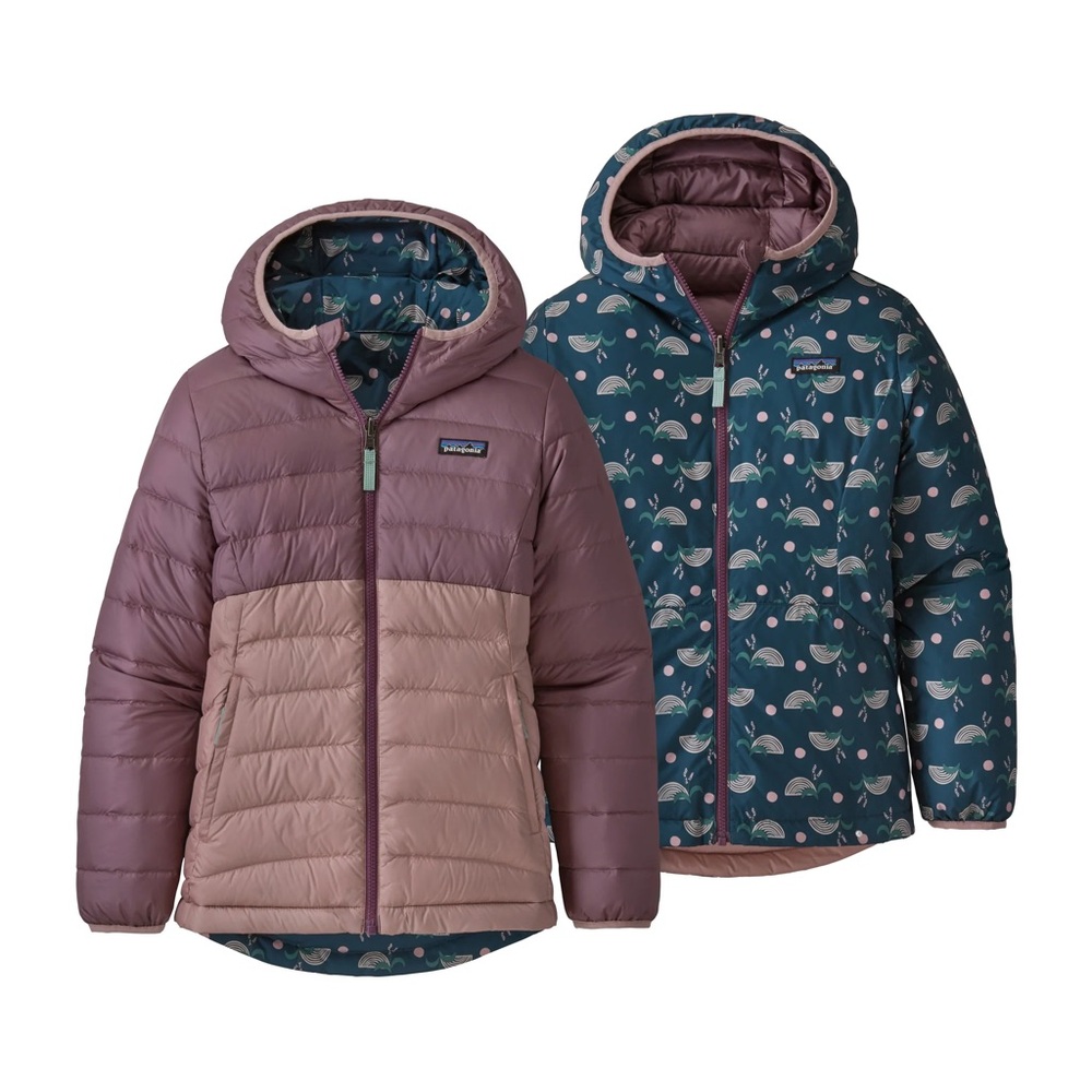 Patagonia Reversible Hooded Jacket - Mauve and Teal